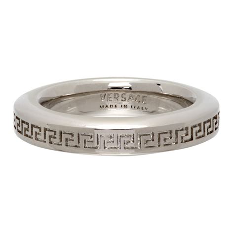 versace silver engraved greca ring|Greca Sphere Watch Gold,Silver .